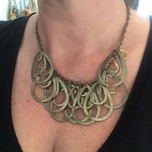 Gold metal necklace